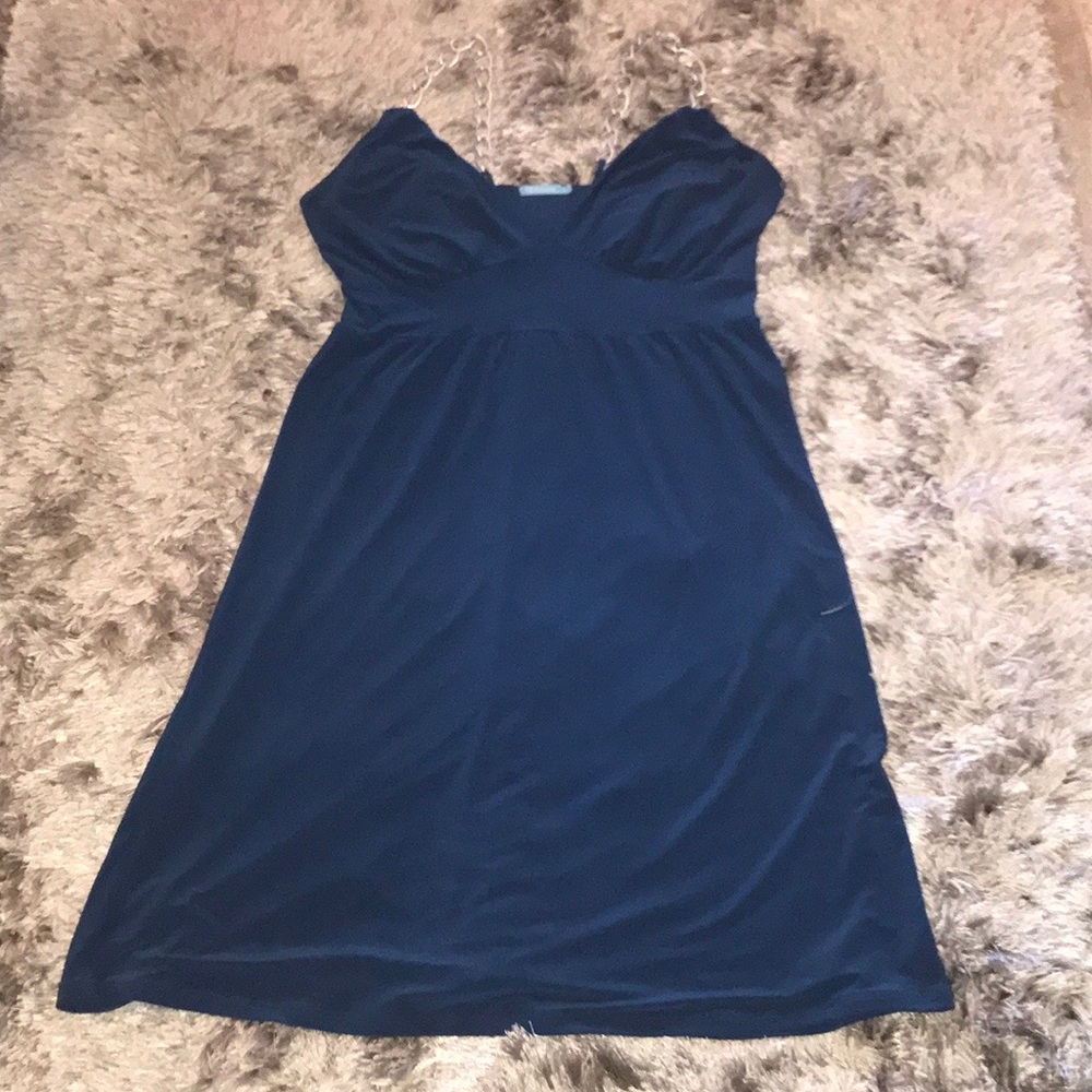Deep Turquoise Chain Strap Dress - Picture 6 of 6